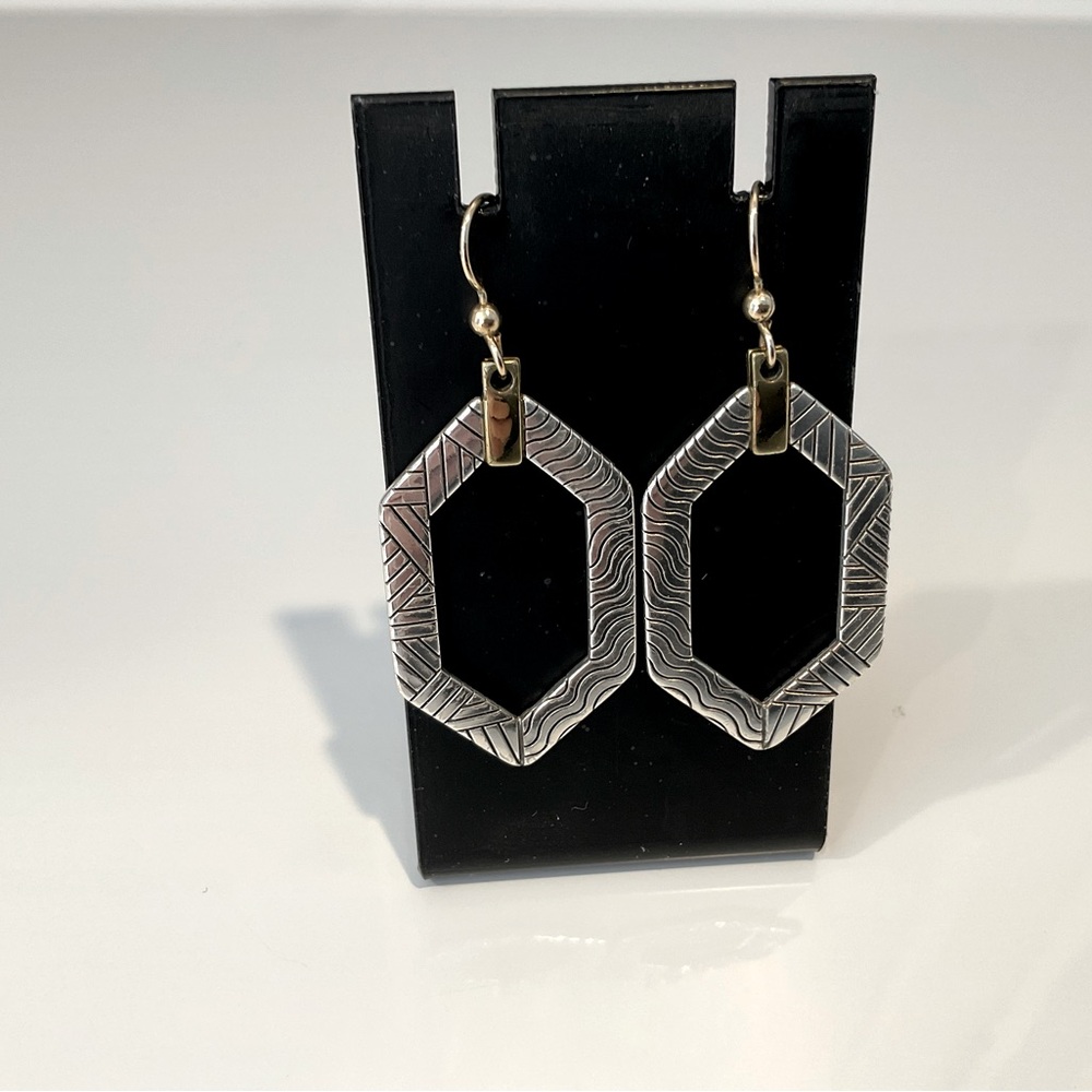 Silver Tone Drop Earrings